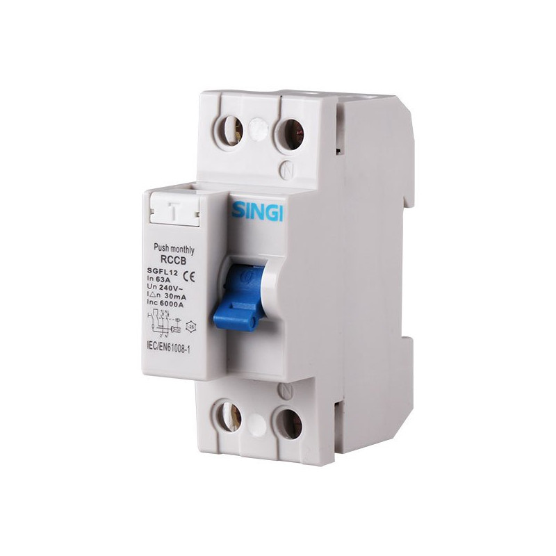 Interruptor diferencial 2P 6kA