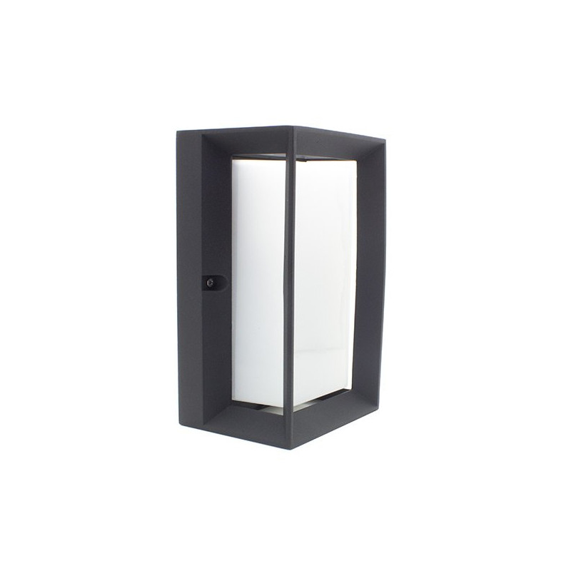 Rechteckige Wandleuchte E27 schwarz IP54