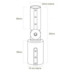 Bracket for streetlight LED lamps