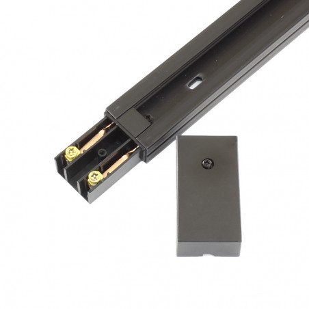 Pista lâmpadas LED PVC preto