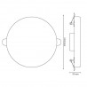 15W Adjustable rimless panel - round