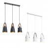 Lampe à pendentif en cuir 3xE27