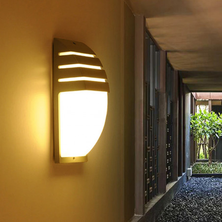 E27 CURVE WALL LAMP grey