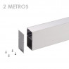 Perfil rectangular aluminio tira led 66 x 35 x 2m