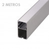 Perfil rectangular aluminio tira led 66 x 35 x 2m