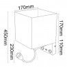 LAMPADA DA PARETE E27 + LUCE DI LETTURA + USB