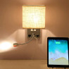 LAMPE MURALE E27 + LISEUSE + USB