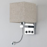 LAMPADA DA PARETE E27 + LUCE DI LETTURA + USB