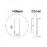 APPLIQUE MURALE EN ALUMINIUM 3+8W USB