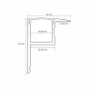 Aluminium profile led strip 2 m for false ceiling
