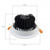 LED Downlight - 12W, White Frame