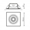 Downlight LED SPOT cuadrado orientable 5W