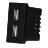 Base Modular USB Embutida Dupla