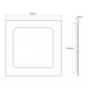 Downlight - SILVER Square 12W Panel