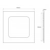 LED Downlight - SILVER Square 6W Panel
