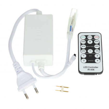 Controller with Remote Control for 220V LED Strips