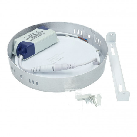 Plafón Led 12W redondo PLATA