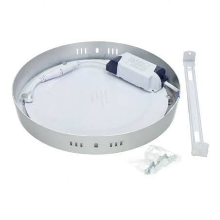 Plafonnier LED rond de 18W ARGENT