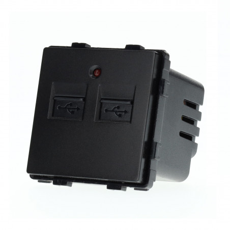 Base USB double encastrée