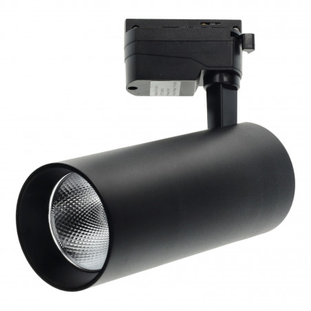 Foco carril led 30W orientable negro