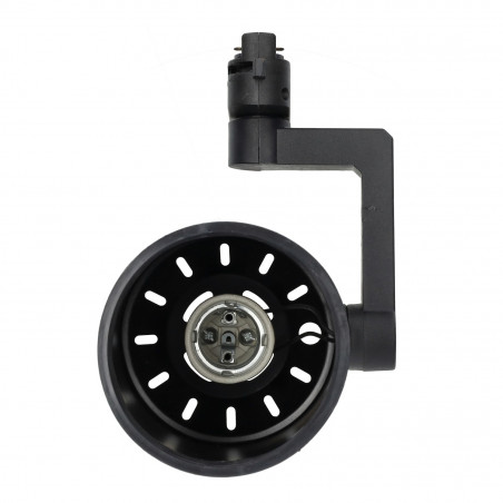 Focus Rail cilindrico per lampade E27 nere