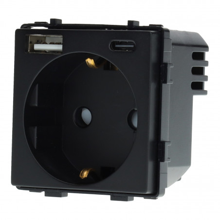 schuko socket 16A USB A+C