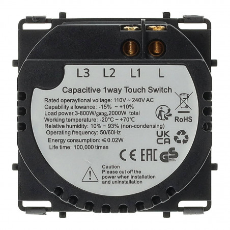 Interruptor táctil simple 800W